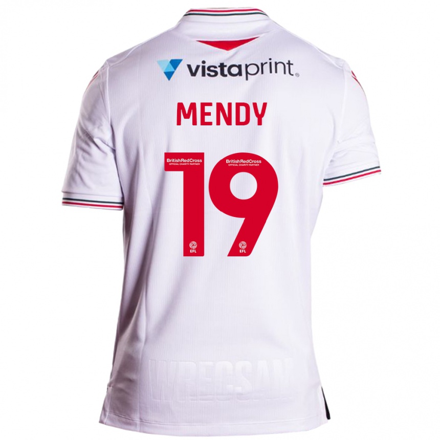 Kids Football Jacob Mendy #19 White Away Jersey 2023/24 T-Shirt