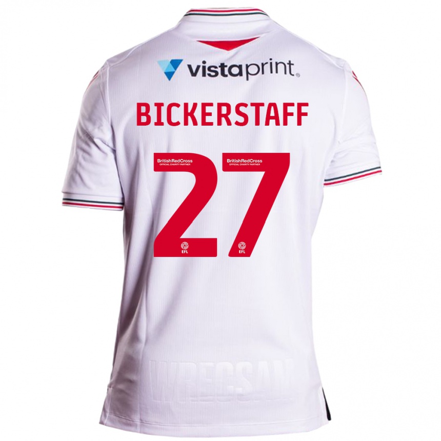 Kids Football Jake Bickerstaff #27 White Away Jersey 2023/24 T-Shirt