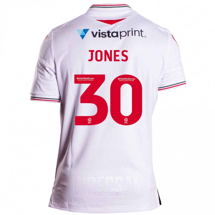 Kids Football James Jones #30 White Away Jersey 2023/24 T-Shirt