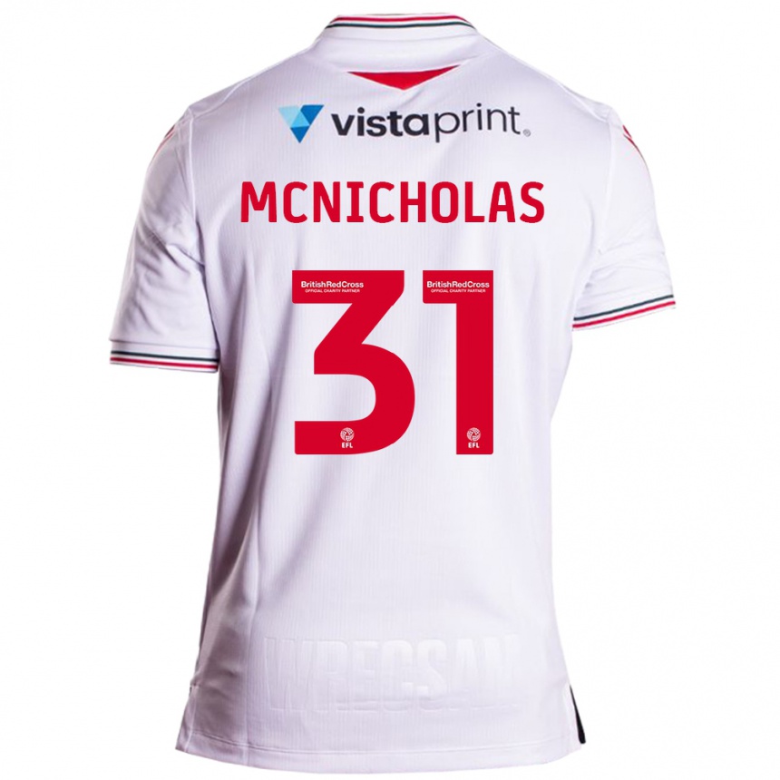 Kids Football Luke Mcnicholas #31 White Away Jersey 2023/24 T-Shirt