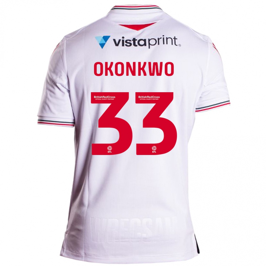 Kids Football Arthur Okonkwo #33 White Away Jersey 2023/24 T-Shirt
