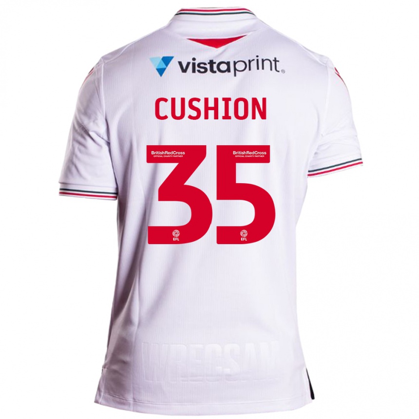 Kids Football Owen Cushion #35 White Away Jersey 2023/24 T-Shirt