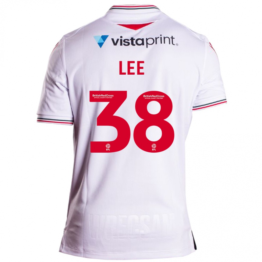 Kids Football Elliot Lee #38 White Away Jersey 2023/24 T-Shirt