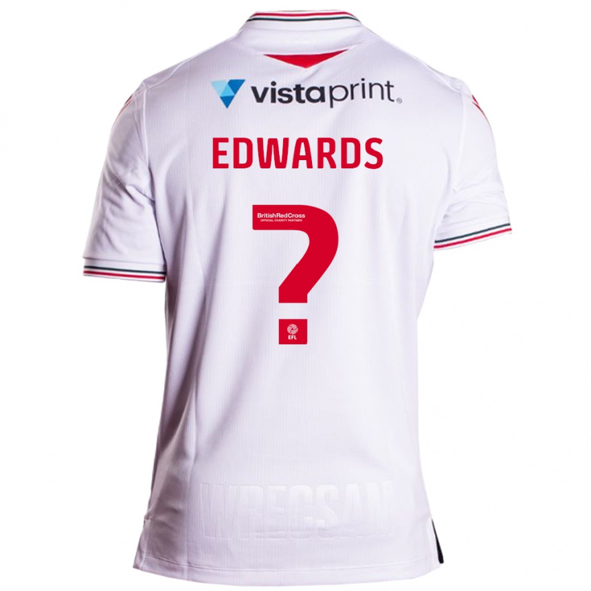 Kids Football Callum Edwards #0 White Away Jersey 2023/24 T-Shirt