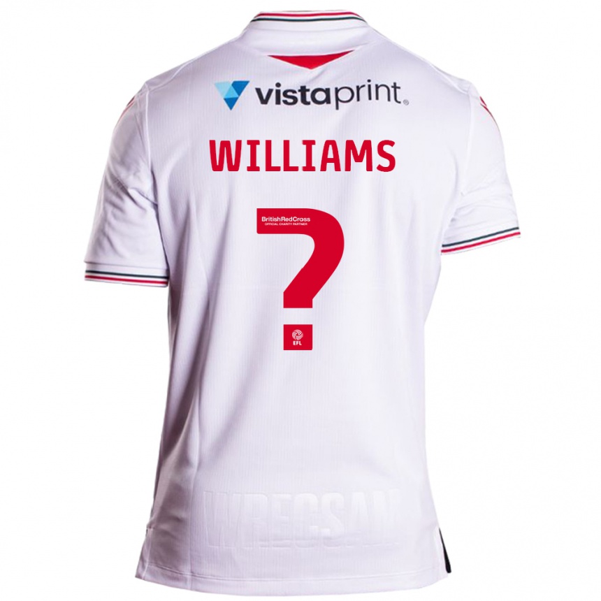 Kids Football Sam Williams #0 White Away Jersey 2023/24 T-Shirt