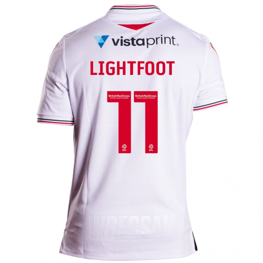 Kids Football Amber Lightfoot #11 White Away Jersey 2023/24 T-Shirt