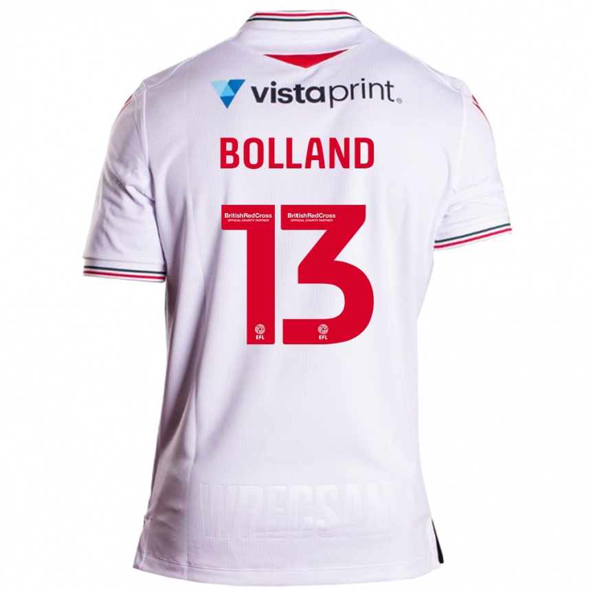 Kids Football Charlotte Bolland #13 White Away Jersey 2023/24 T-Shirt