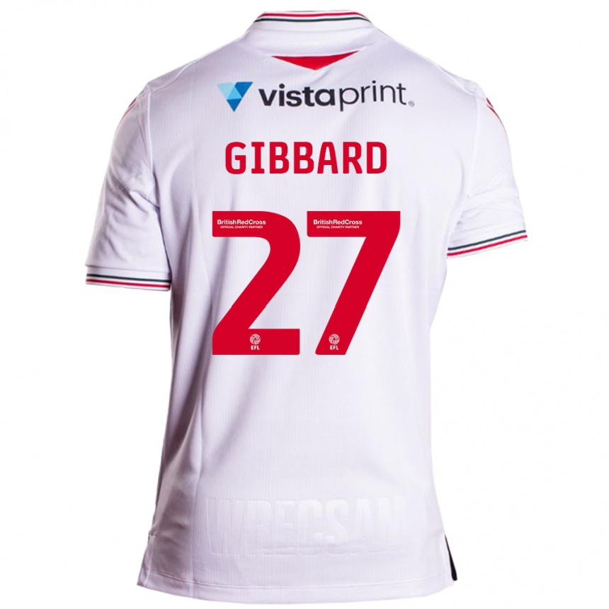 Kids Football Mari Gibbard #27 White Away Jersey 2023/24 T-Shirt