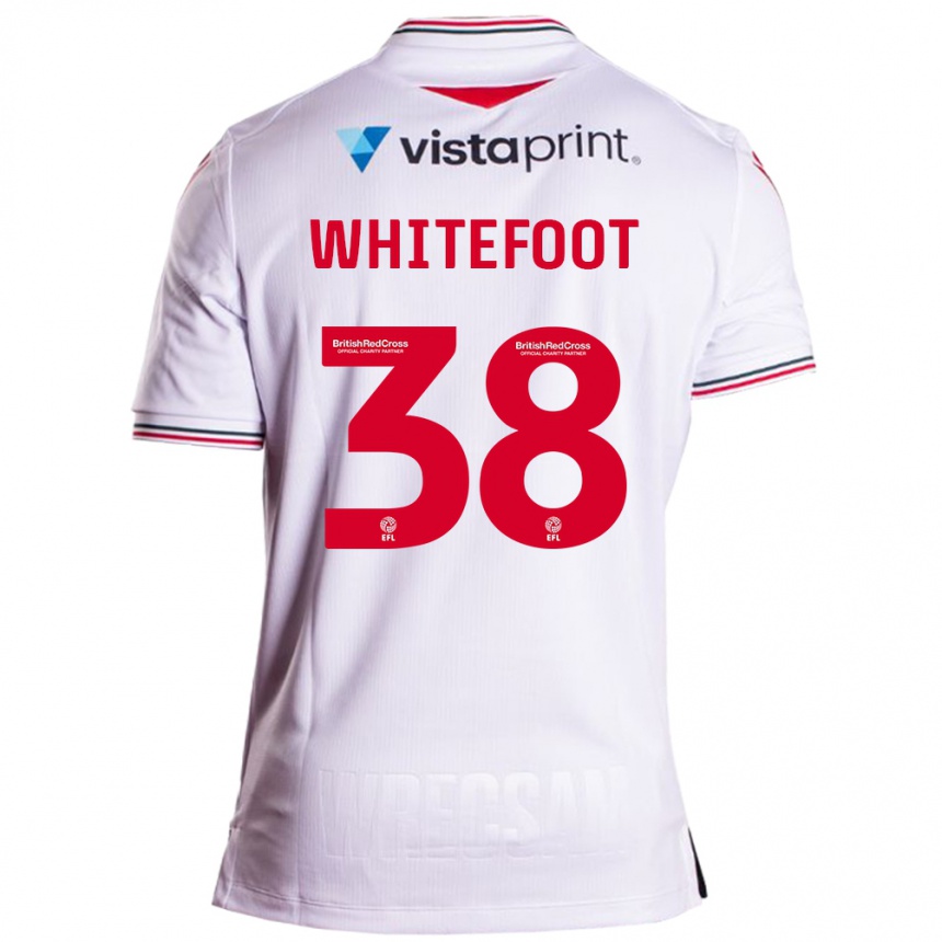 Kids Football Lily Whitefoot #38 White Away Jersey 2023/24 T-Shirt