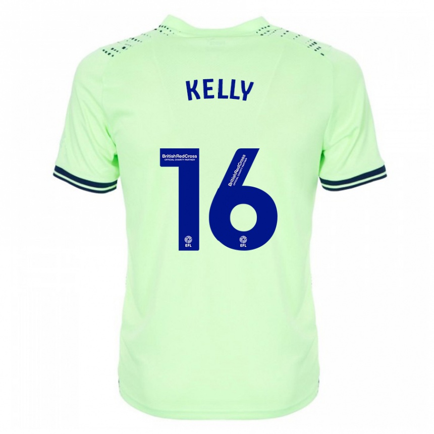 Kids Football Martin Kelly #16 Navy Away Jersey 2023/24 T-Shirt