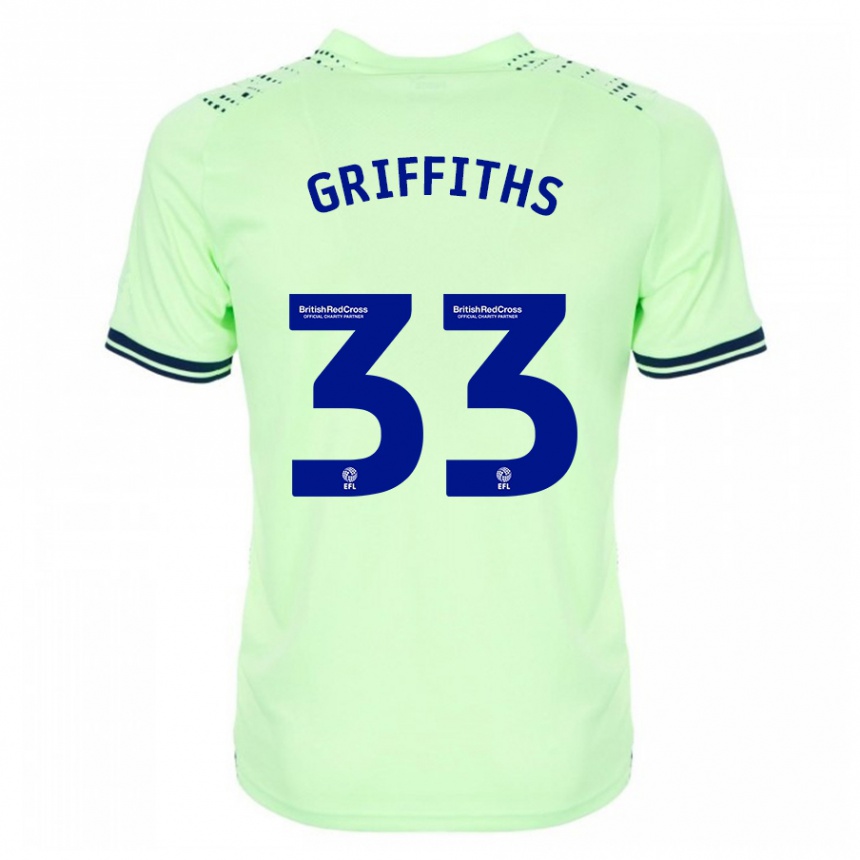 Kids Football Josh Griffiths #33 Navy Away Jersey 2023/24 T-Shirt