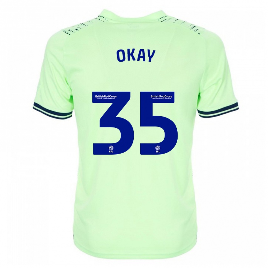 Kids Football Okay Yokuşlu #35 Navy Away Jersey 2023/24 T-Shirt