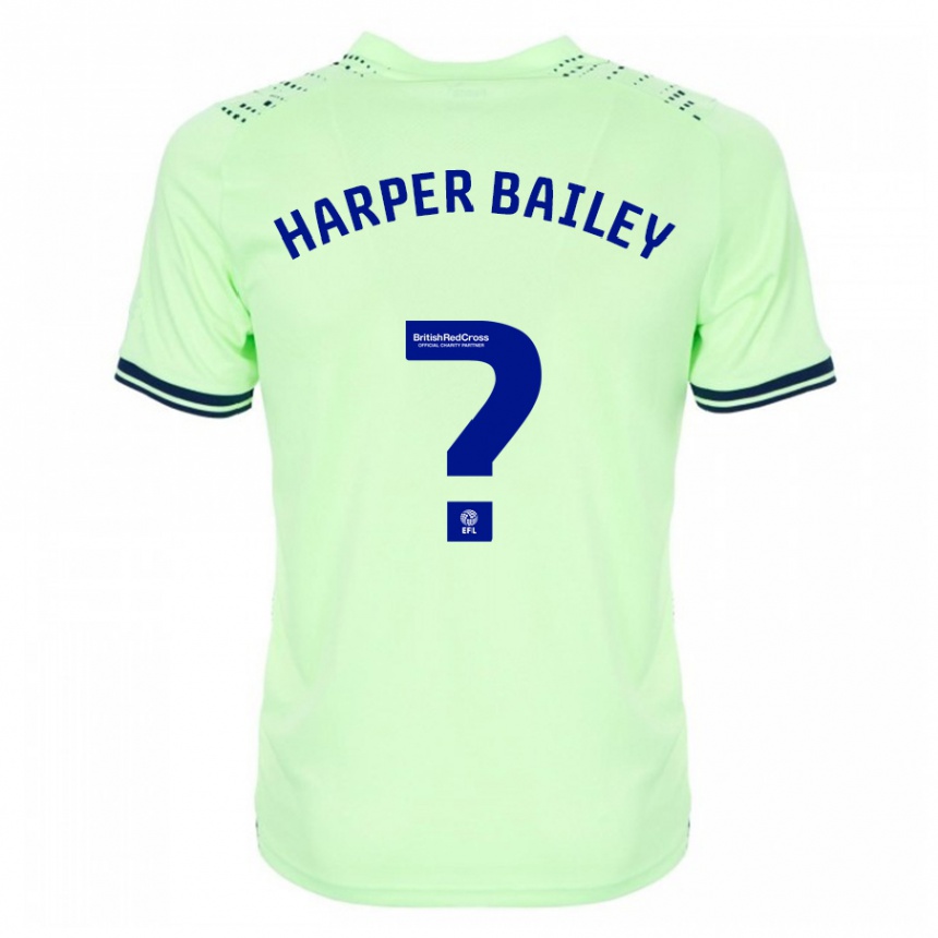 Kids Football Aaron Harper-Bailey #0 Navy Away Jersey 2023/24 T-Shirt