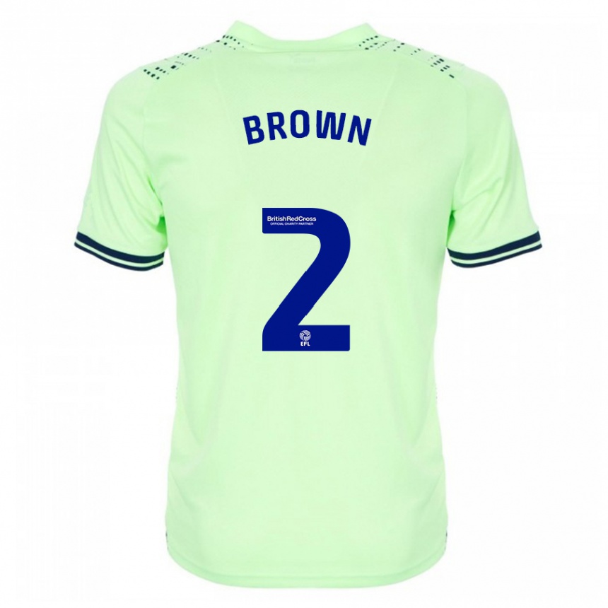 Kids Football Ashlee Brown #2 Navy Away Jersey 2023/24 T-Shirt