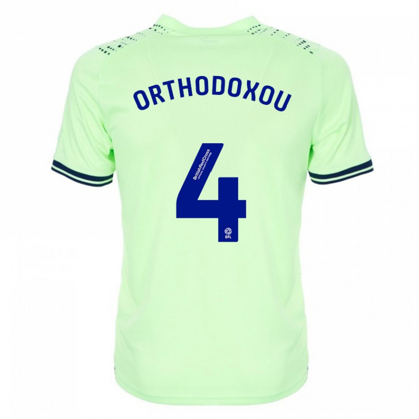 Kids Football Francesca Orthodoxou #4 Navy Away Jersey 2023/24 T-Shirt