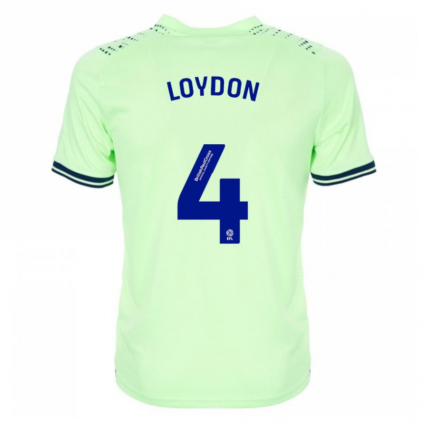 Kids Football Abi Loydon #4 Navy Away Jersey 2023/24 T-Shirt