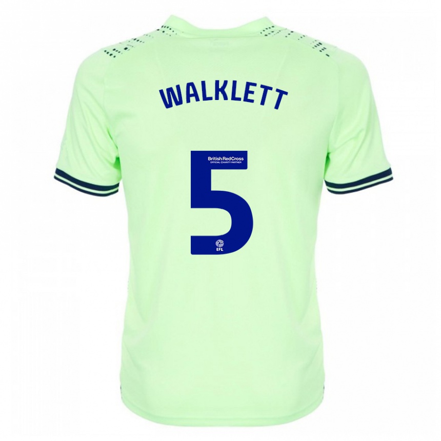 Kids Football Kerry Walklett #5 Navy Away Jersey 2023/24 T-Shirt