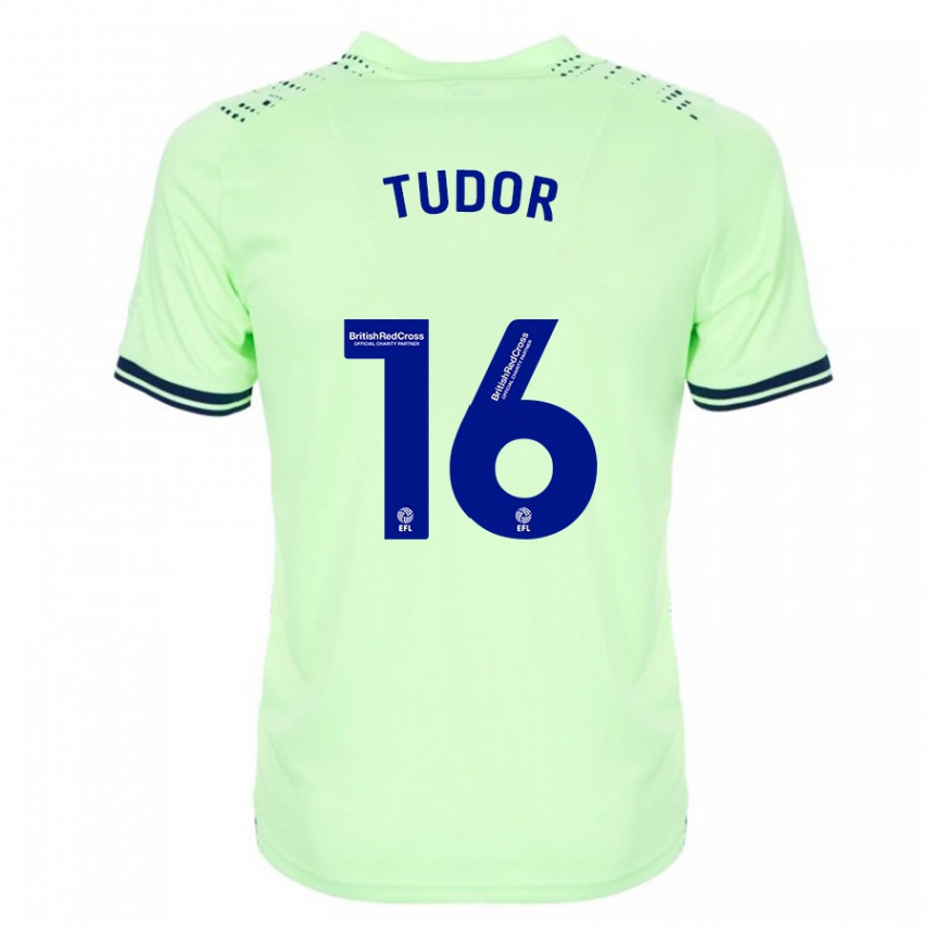 Kids Football Sophie Tudor #16 Navy Away Jersey 2023/24 T-Shirt