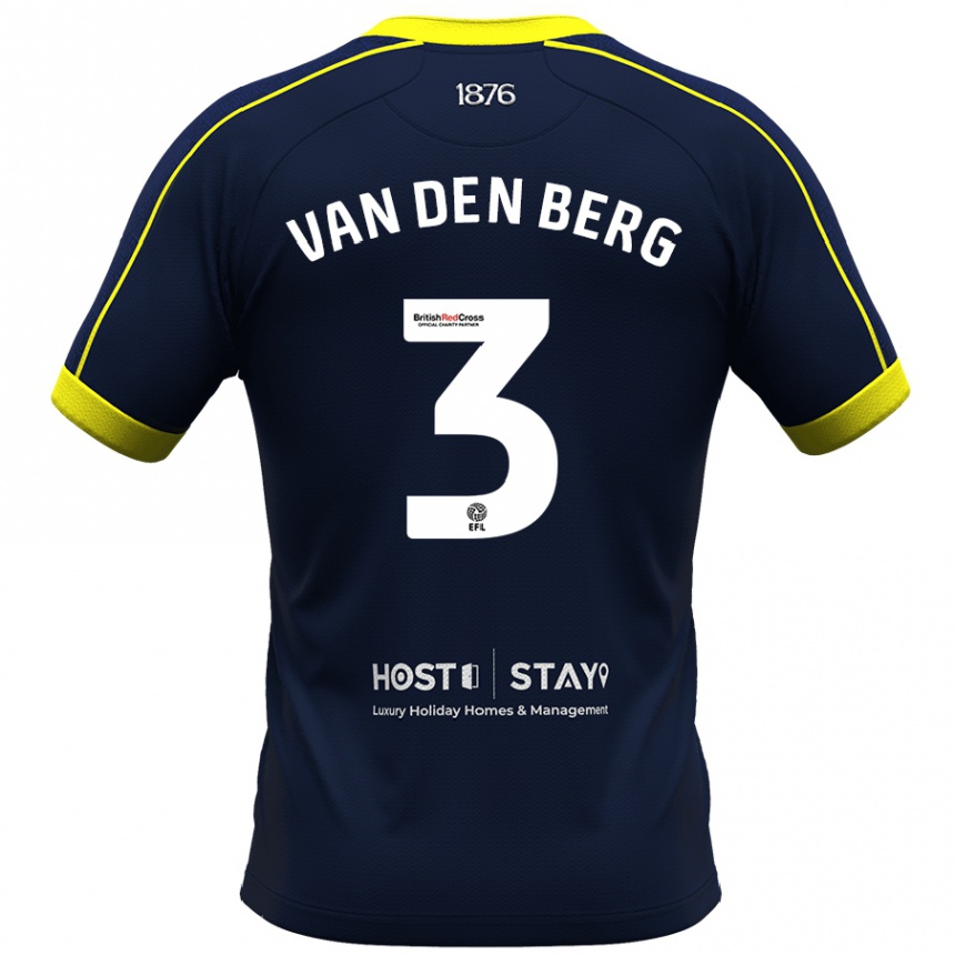 Kids Football Rav Van Den Berg #3 Navy Away Jersey 2023/24 T-Shirt