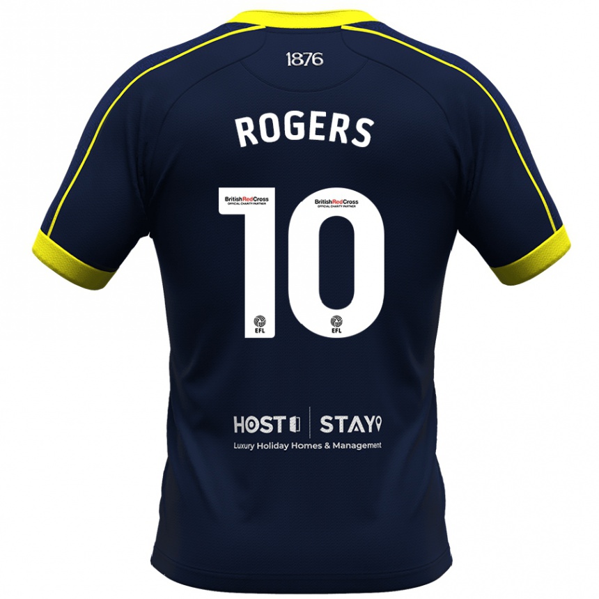Kids Football Morgan Rogers #10 Navy Away Jersey 2023/24 T-Shirt