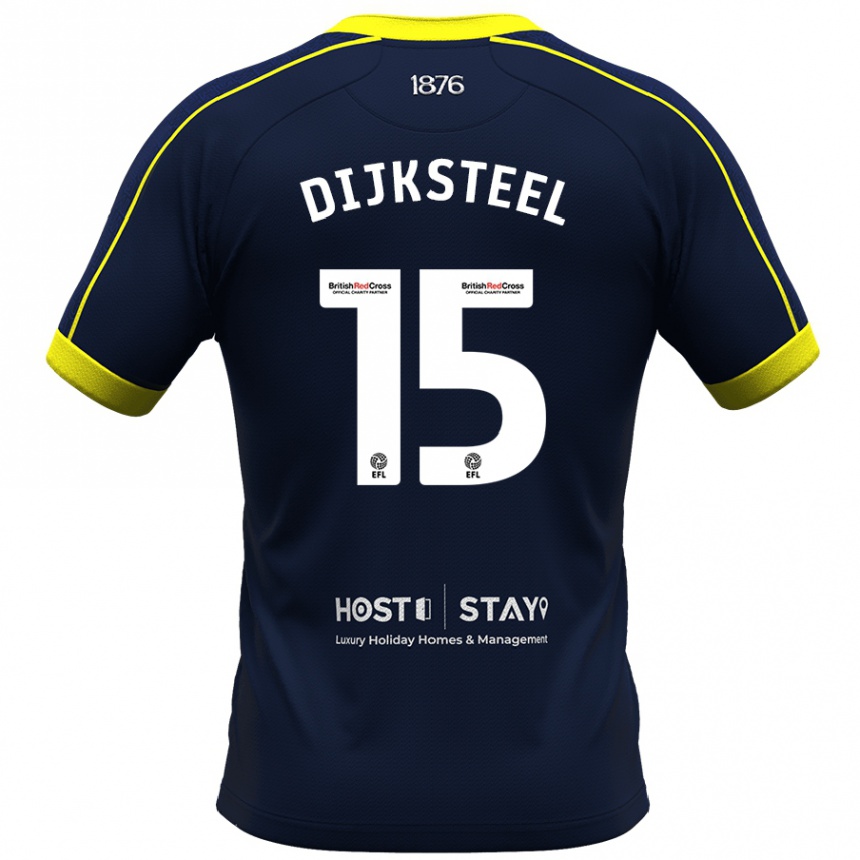 Kids Football Anfernee Dijksteel #15 Navy Away Jersey 2023/24 T-Shirt