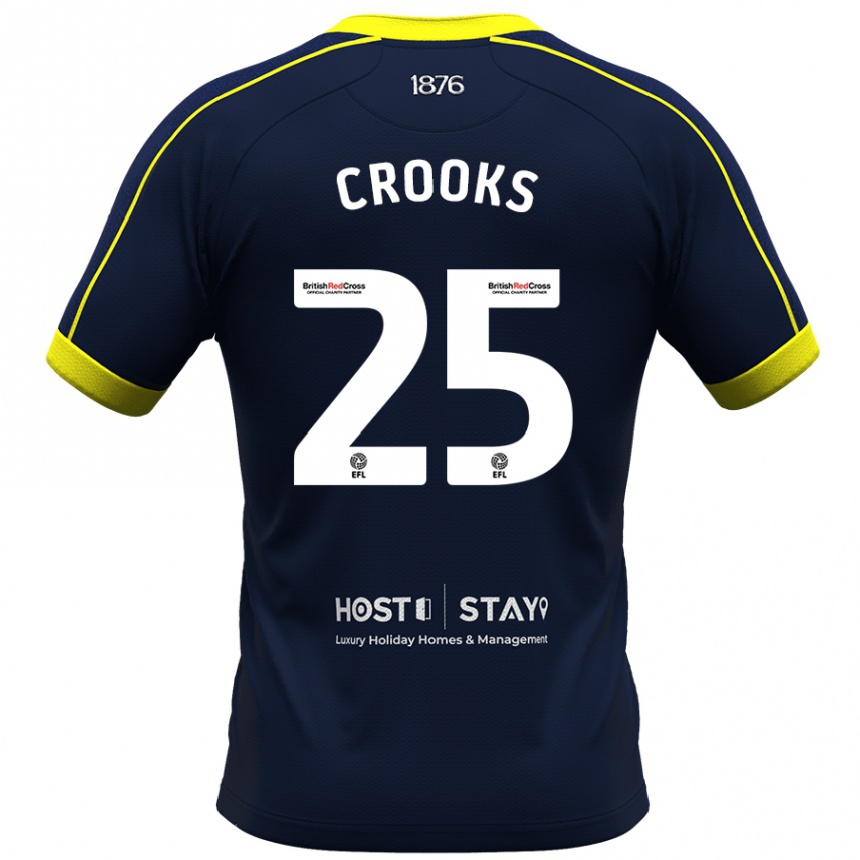 Kids Football Matt Crooks #25 Navy Away Jersey 2023/24 T-Shirt