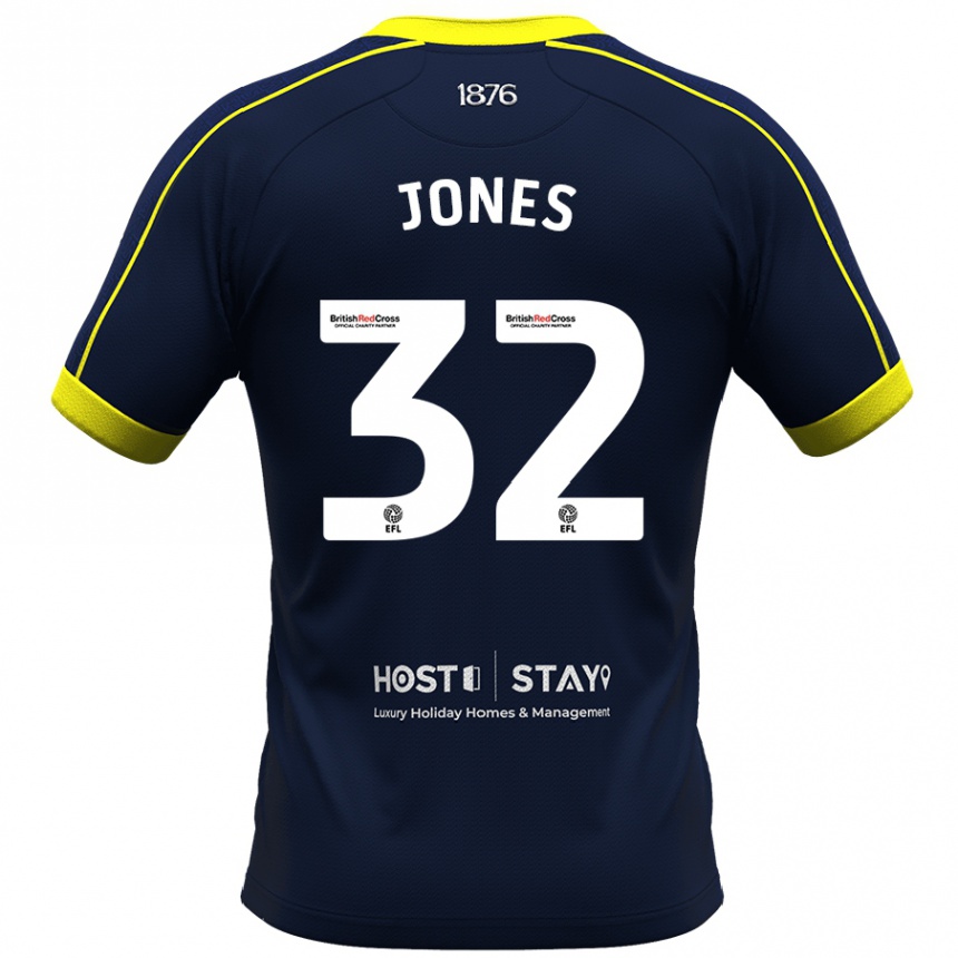 Kids Football Jamie Jones #32 Navy Away Jersey 2023/24 T-Shirt