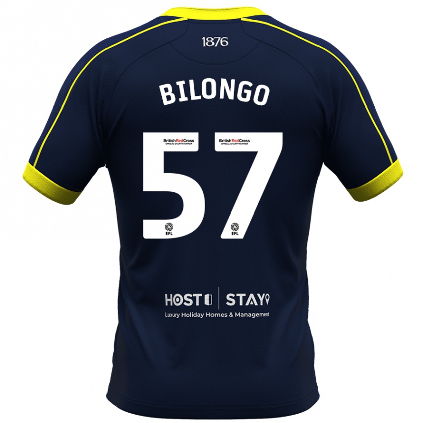 Kids Football Bryant Bilongo #57 Navy Away Jersey 2023/24 T-Shirt