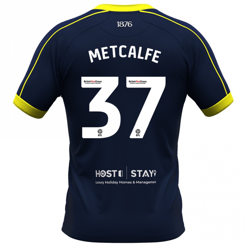 Kids Football Max Metcalfe #37 Navy Away Jersey 2023/24 T-Shirt