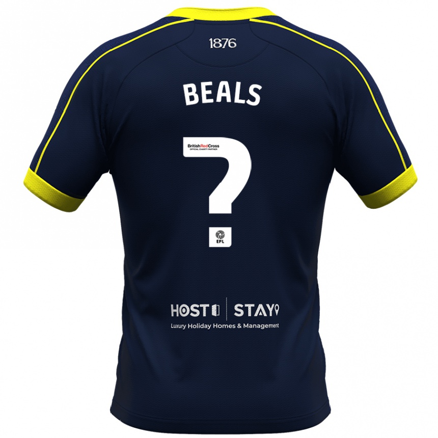 Kids Football Ben Beals #0 Navy Away Jersey 2023/24 T-Shirt