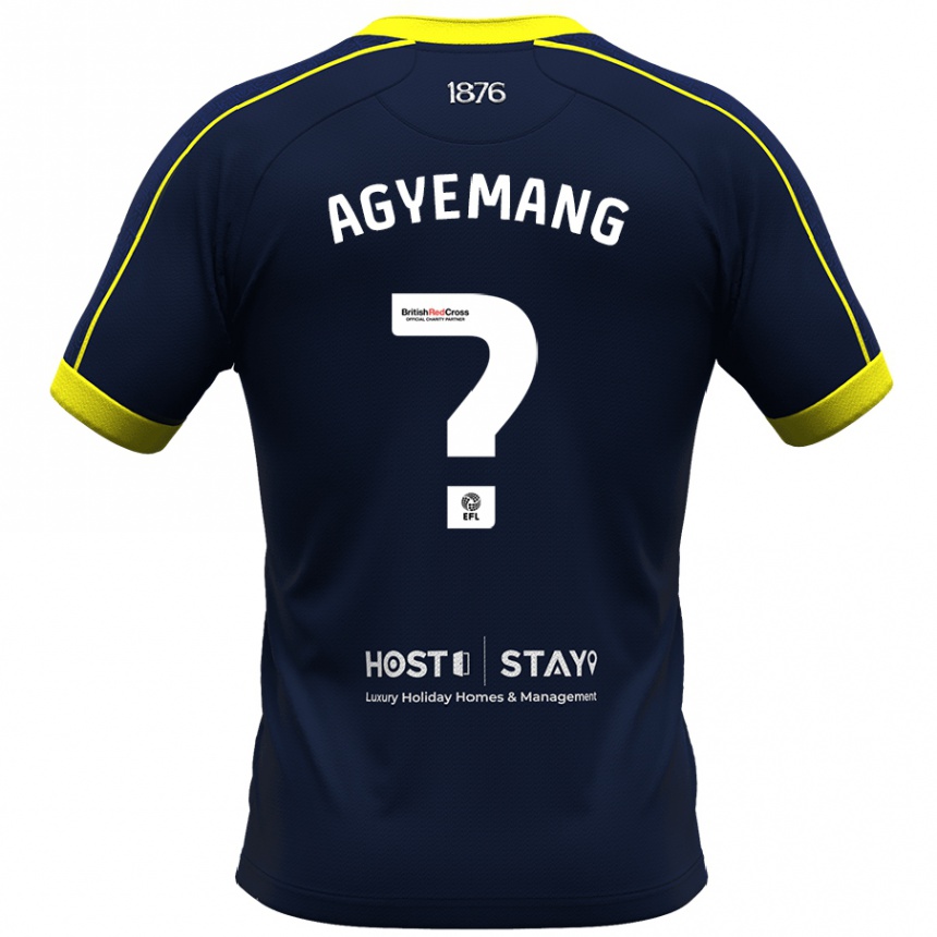 Kids Football Terrell Agyemang #0 Navy Away Jersey 2023/24 T-Shirt