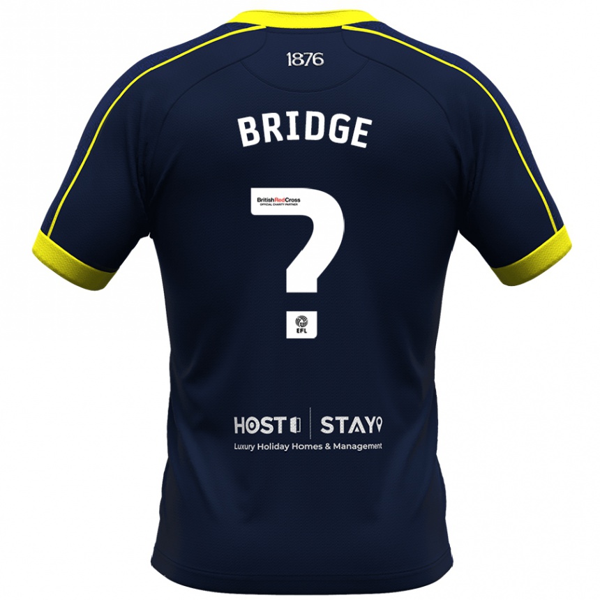 Kids Football Aj Bridge #0 Navy Away Jersey 2023/24 T-Shirt