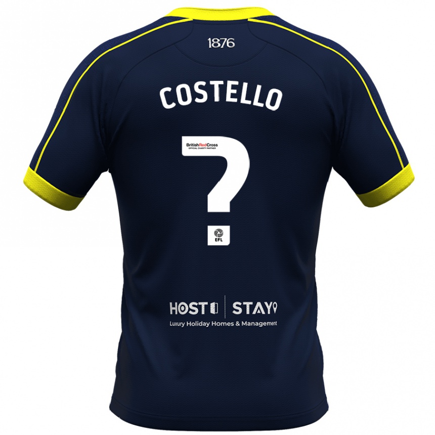 Kids Football Jd Costello #0 Navy Away Jersey 2023/24 T-Shirt
