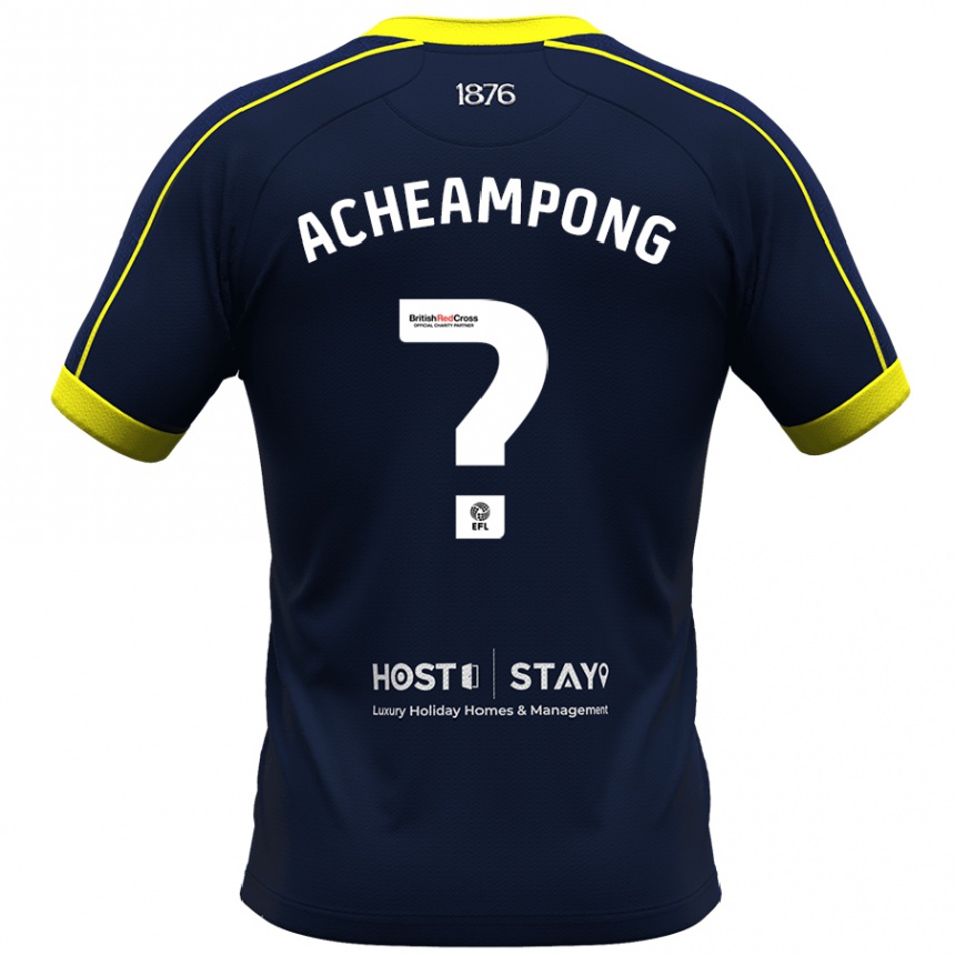 Kids Football Prince Acheampong #0 Navy Away Jersey 2023/24 T-Shirt