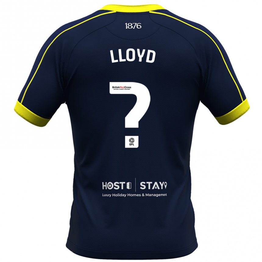 Kids Football Oliver Lloyd #0 Navy Away Jersey 2023/24 T-Shirt