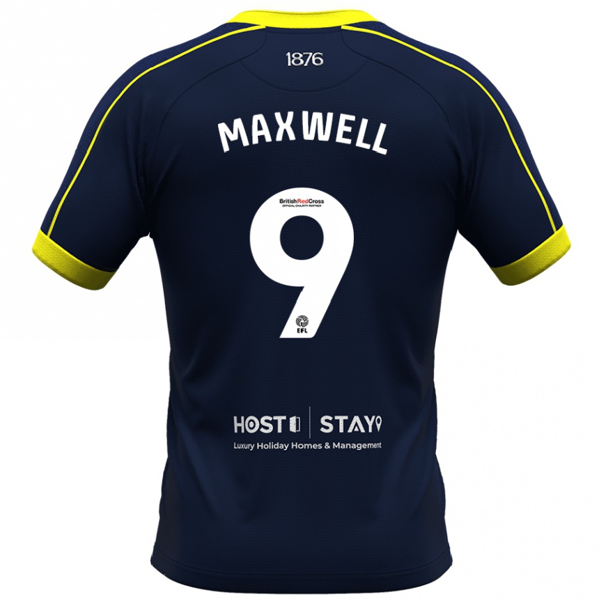 Kids Football Armani Maxwell #9 Navy Away Jersey 2023/24 T-Shirt