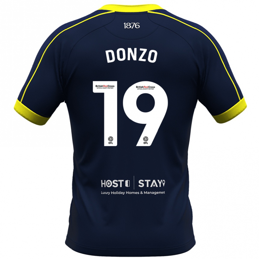 Kids Football Jolie Donzo #19 Navy Away Jersey 2023/24 T-Shirt