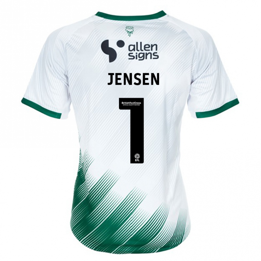 Kids Football Lukas Jensen #1 White Away Jersey 2023/24 T-Shirt