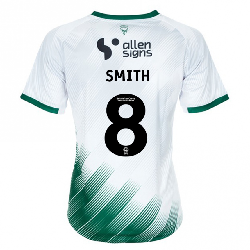 Kids Football Alistair Smith #8 White Away Jersey 2023/24 T-Shirt