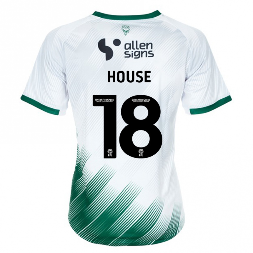 Kids Football Ben House #18 White Away Jersey 2023/24 T-Shirt