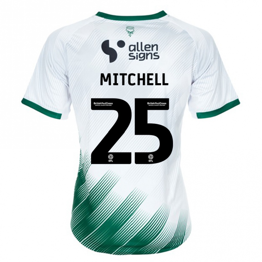 Kids Football Alex Mitchell #25 White Away Jersey 2023/24 T-Shirt