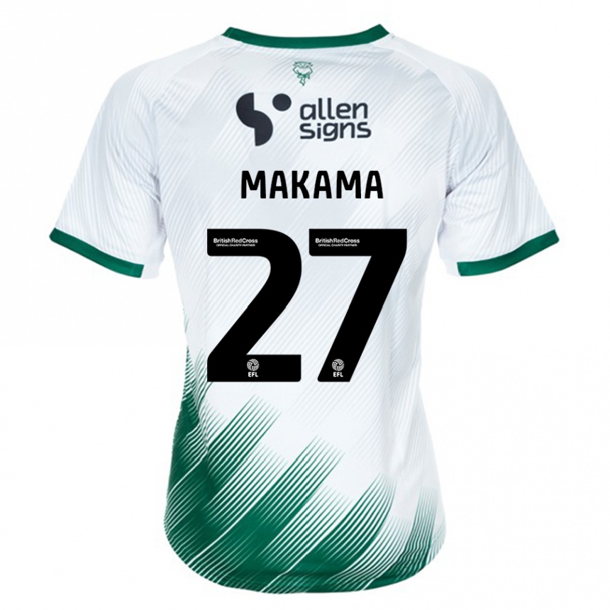 Kids Football Jovon Makama #27 White Away Jersey 2023/24 T-Shirt