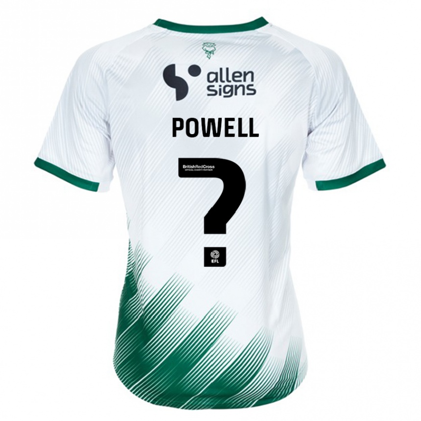 Kids Football Darryl Powell #0 White Away Jersey 2023/24 T-Shirt