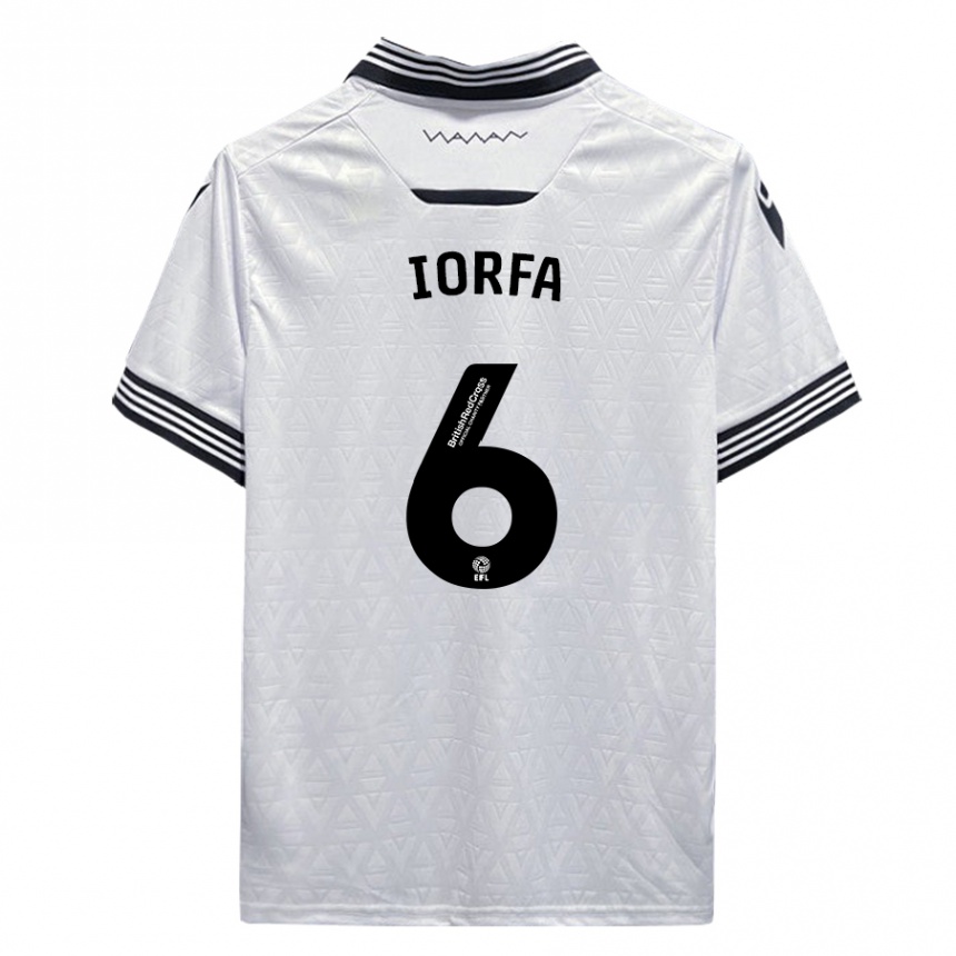 Kids Football Dominic Iorfa #6 White Away Jersey 2023/24 T-Shirt