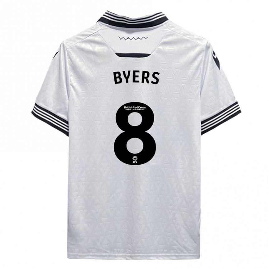 Kids Football George Byers #8 White Away Jersey 2023/24 T-Shirt