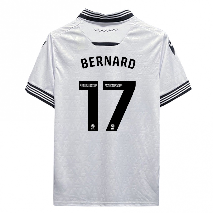 Kids Football Di'shon Bernard #17 White Away Jersey 2023/24 T-Shirt