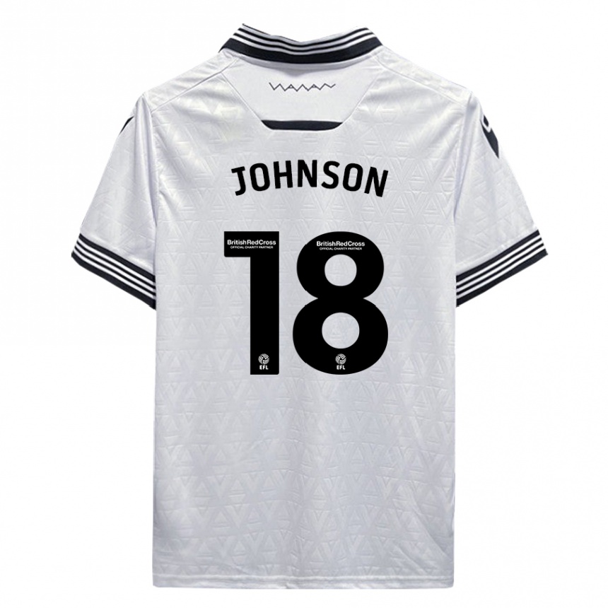 Kids Football Marvin Johnson #18 White Away Jersey 2023/24 T-Shirt