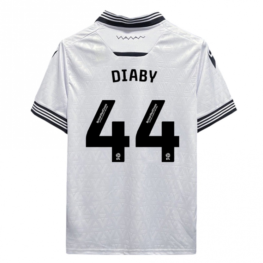 Kids Football Momo Diaby #44 White Away Jersey 2023/24 T-Shirt
