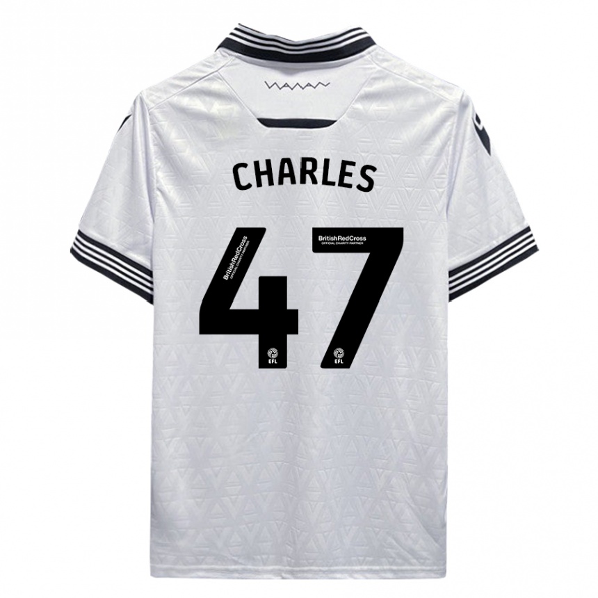 Kids Football Pierce Charles #47 White Away Jersey 2023/24 T-Shirt