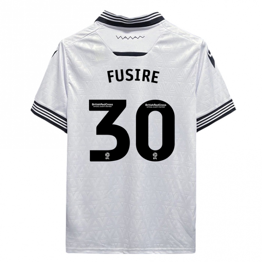 Kids Football Sean Fusire #30 White Away Jersey 2023/24 T-Shirt